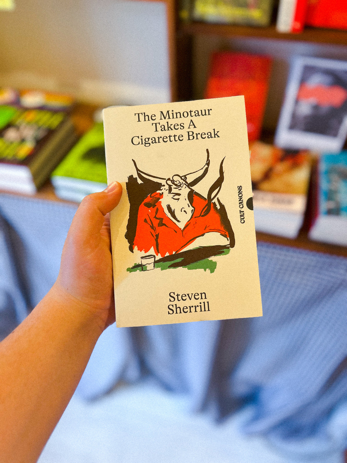 "The Minotaur Takes A Cigarette Break" by Steven Sherrill