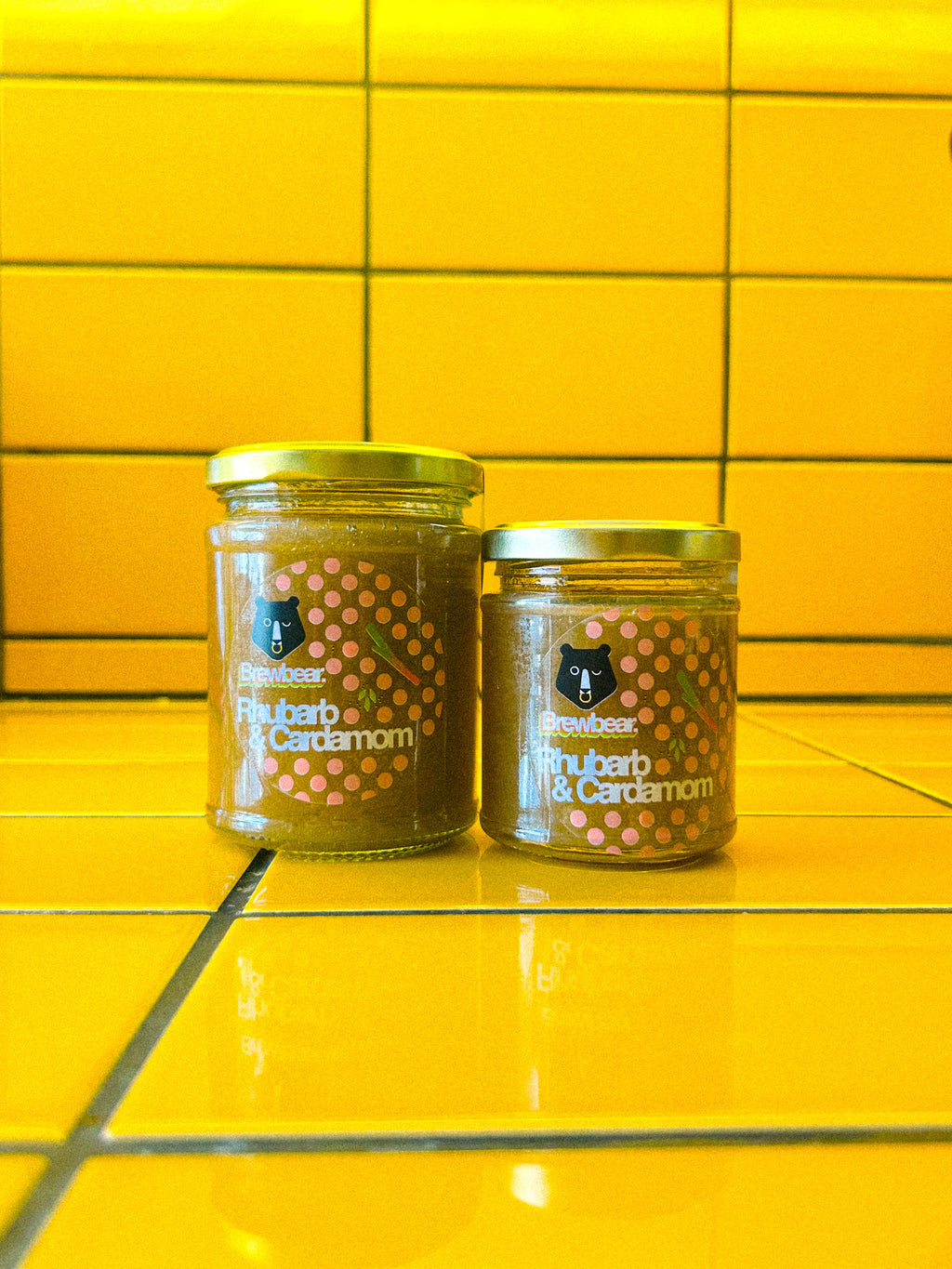 Rhubarb & Cardamom Brewbear. Jam