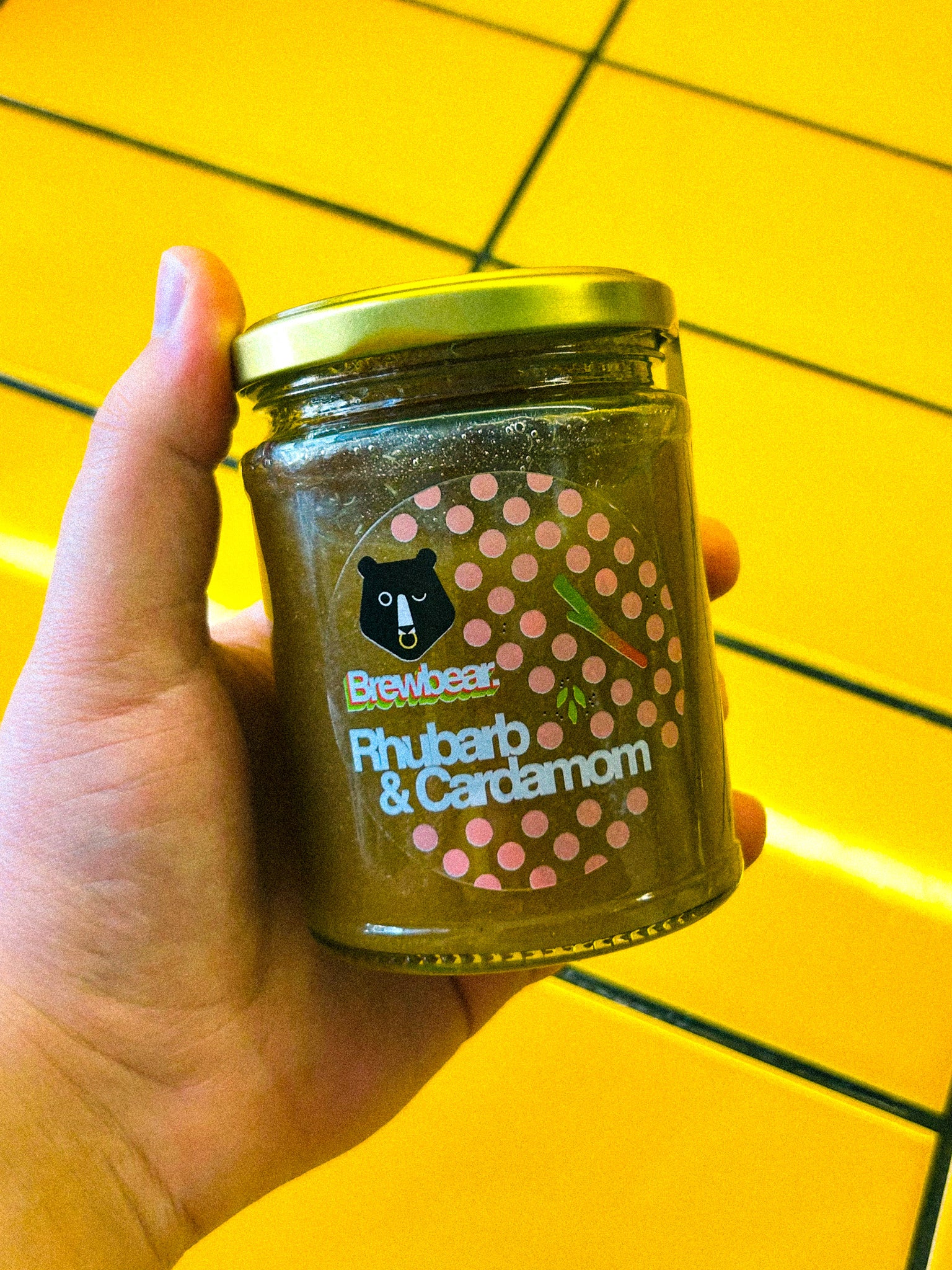 Rhubarb & Cardamom Brewbear. Jam