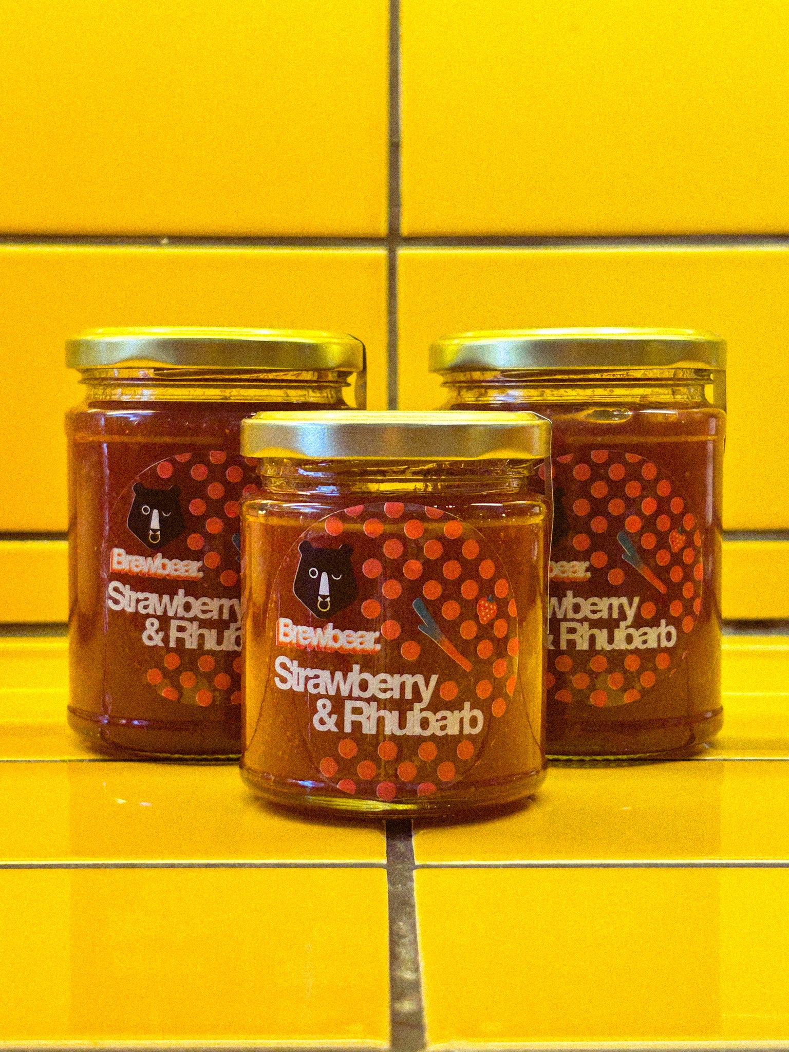 Strawberry & Rhubarb Brewbear. Jam