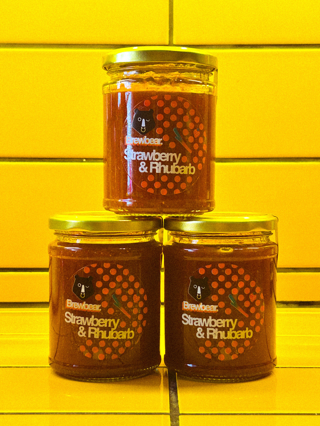 Strawberry & Rhubarb Brewbear. Jam