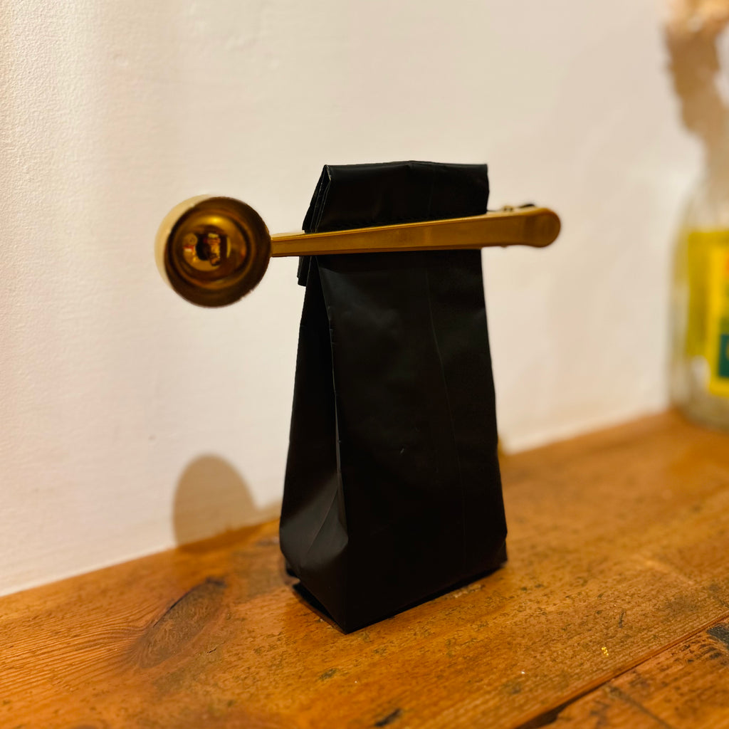 Gold Coffee Scoop/Bag Clip