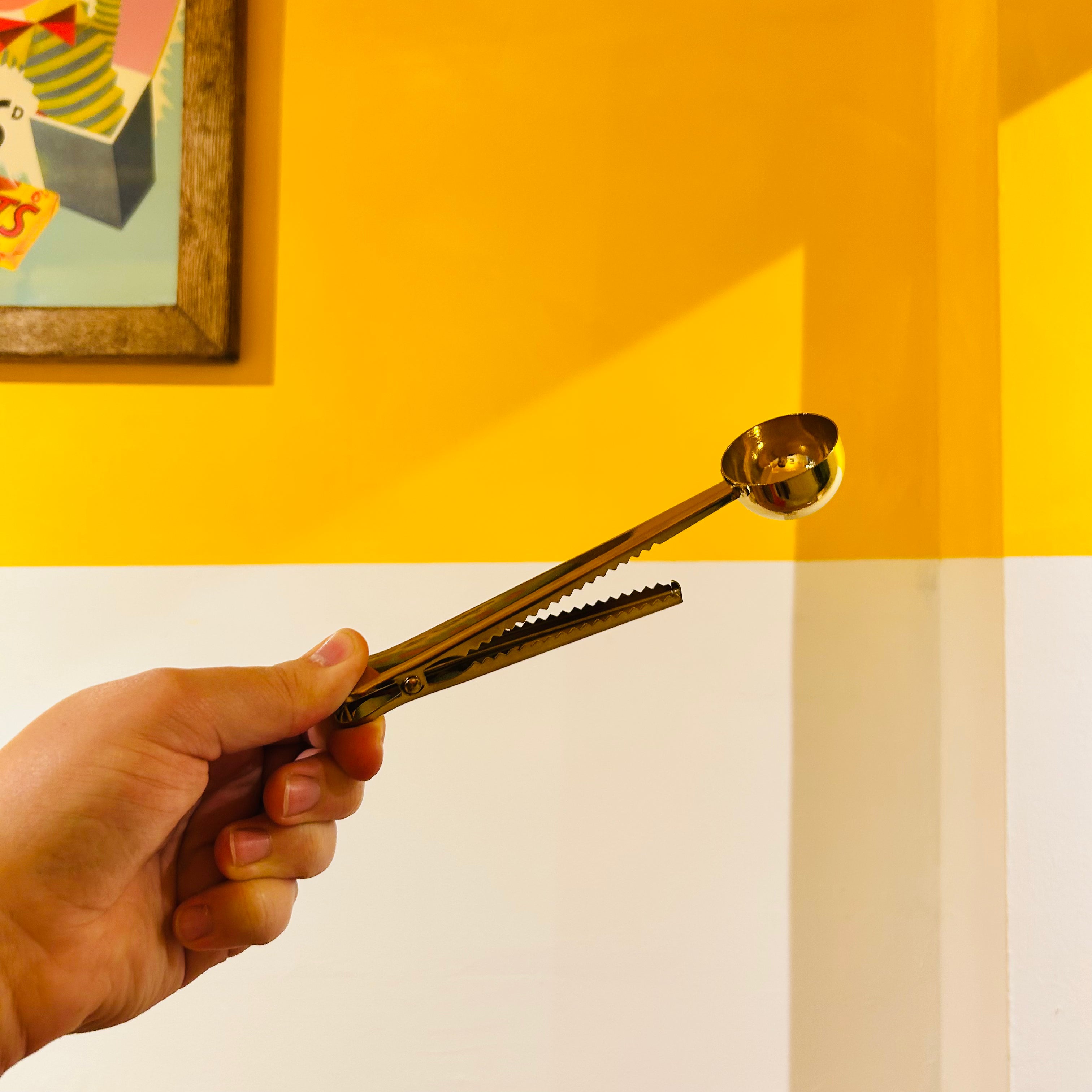 Gold Coffee Scoop/Bag Clip