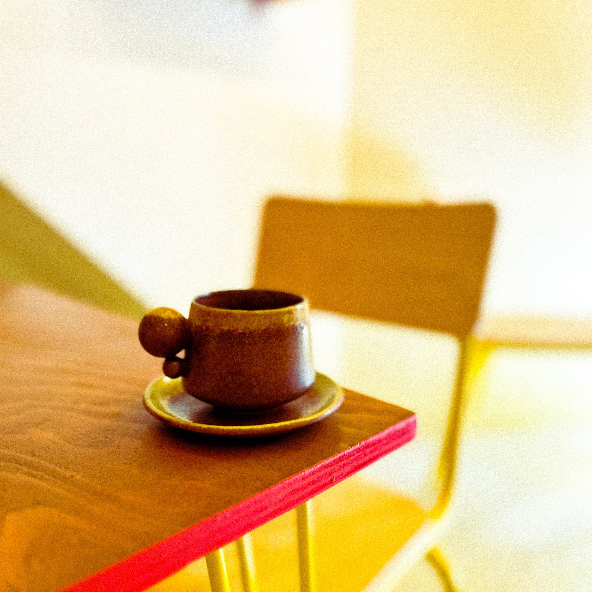 Bubble Handle Cup and Saucer